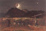Samuel Palmer Cornfield by Moonlight,with the Evening Star Sweden oil painting artist